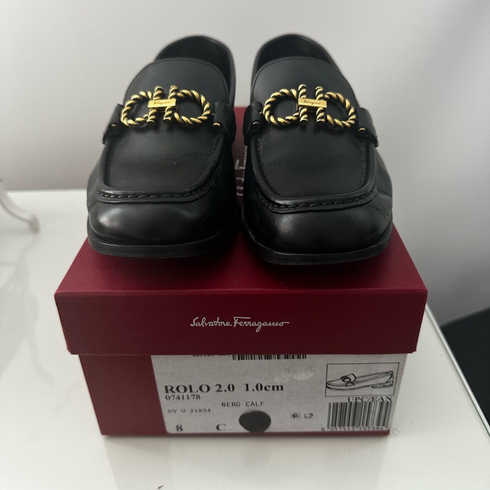 Salvatore Ferragamo Black Loafers